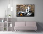 Wallity WY25 Banksy Lienzo Decorativo Enmarcado 50 x 70 cm